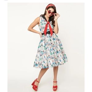 NWT Popeye x Unique Vintage Classic Comic Print Swing Dress